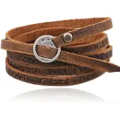 LGT JWLS Leren Wikkelarmband LGT Jewels Verstelbaar Bruin