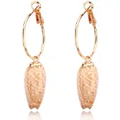 LGT JWLS LGT Jewels Damesoorbellen met Gestrekte Schelp
