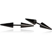 Mendes Titanium Stud oorbellen Spikes Zwart
