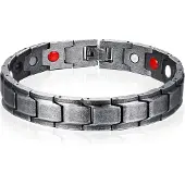 Mendes Magnetische heren armband Edelstaal Used Look