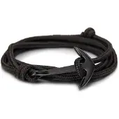 LGT JWLS Anker armband zwart polyester koord