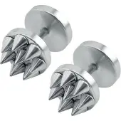 Mendes Spike Stud oorbellen edelstaal Zilver