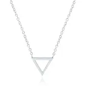 LGT JWLS Hippe dames ketting Triangle Zilverkleurig