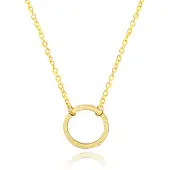LGT JWLS Hippe dames ketting Circle Goudkleurig