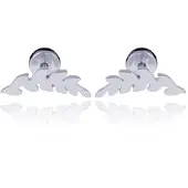 Mendes Leaf Stud oorbellen Silver