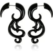 LGT JWLS Tribal bone oorbellen Black Waves