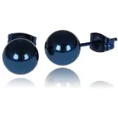 LGT JWLS LGT Jewels Stud oorbellen Bol Blauw 6mm