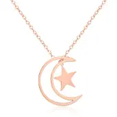 Cilla Jewels ketting Moon Star rosegoud Verguld