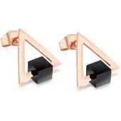 Cilla Jewels oorknoppen Edelstaal Triangle Rosegoud Verguld