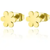 Cilla Jewels oorknoppen Edelstaal Bloem Goudkleurig