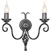 Elstead Lighting LED Wandlamp Harlech | 2X E14 Max 60W | Black
