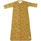 Meyco Baby Zebra Animal baby slaapzak met afritsbare mouwen - honey gold - 70cm