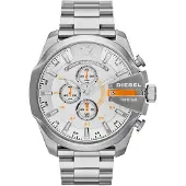 Diesel Mega Chief DZ4328 Chronograaf 51mm Zilveren RVS Herenhorloge