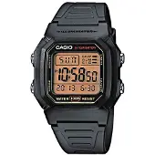 Casio - W-800HG-9AVES - Collection - horloge - Mannen - Zwart - Kunststof Ø 36 mm