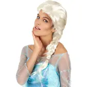 Vegaoo Blonde dames pruik met vlecht - Verkleedpruik - One size