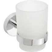Sapho X-Round glashouder met glas chroom