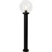 QAZQA Staande buitenlamp zwart met heldere bol 100 cm IP44 - Sfera