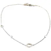 Sophie model Cinzia ketting in zilver met druppel gezet met cubic zirconia