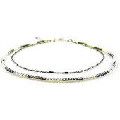 Sophie model Lauretta ketting in zilver en zilver antraciet 3 rijen