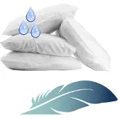 24-Bedding Waterdichte Molton Kussenslopen | Molton waterdichte kussenbeschermer 60 x 70 cm