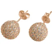 Heidemann Oorbellen 'Lucere' rose-goud / transparant