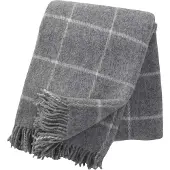 Klippan Yllefabrik Vinga wollen plaid lichtgrijs