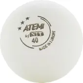 Atemi Tafeltennisbal 3 ster wit/6 st.ds..
