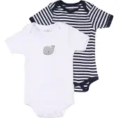 Playshoes Rompertje/body marine / grijs / wit