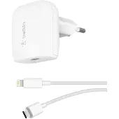 Belkin Power Delivery Oplader 18W + Lightning Kabel 1,2m Kunststof
