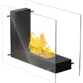 Qlima Elektrische haard + bio-ethanol haard, FFB 830 (20,5 x 45 x 30 cm)