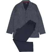 Götzburg Pyjama lang navy / grijs
