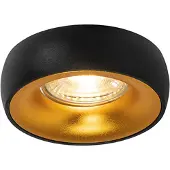 QAZQA Design inbouwsport zwart met gouden binnenkant - Mooning
