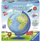 Ravensburger XXL Kinder globe (Engels) - 3D Puzzel - 180 stukjes