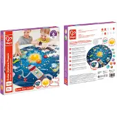 Hape Zonnestelsel Puzzel met LED-zon en houten planeten – 93 stukjes – vanaf 5 jaar