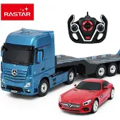 Rastar R/C 1:26 MB Actros + 1/24 auto USB oplaadbaar