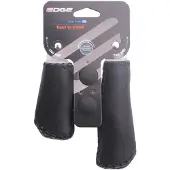 Edge De leather grip - ergonomisch lederen handvatset - 135mm/92mm - zwart