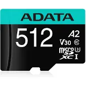 ADATA Geheugenkaart - - AUSDX512GUI3V30SA2-RA1 - 512 Go - Micro SDXC - IPX7 waterdicht