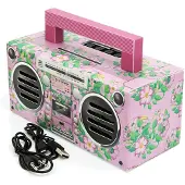 GPO BRONXPINK - Draagbare bluetooth speaker Bronx, jaren '80, roze