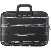 Bombata laptoptas B&W 38 x 29 cm kunstleer zwart/wit