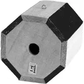 Huismerk Rond vogelhuisje hout 17 cm