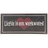Clayre & Eef Tekstbord 30x13 cm