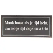 Clayre & Eef TEKSTBORD | 30*13 CM | BRUIN | METAAL | | 6Y3247