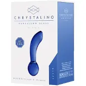 Chrystalino Blaze - Blue glazen dildo