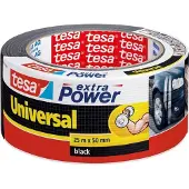TESA 2x ducttape Extra Power universeel zwart 25 mtr x 5 cm -