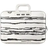 Bombata laptoptas W&B 43 x 33 cm kunstleer zwart/wit