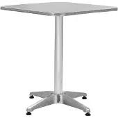 vidaXL Tuintafel 60x60x70 cm aluminium zilverkleurig