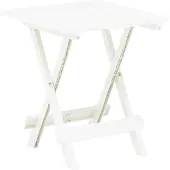 vidaXL Tuintafel inklapbaar 45x43x50 cm kunststof wit