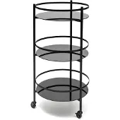 S&p Serveerwagen 48xh96cm 3 Lagen Zwart Bar