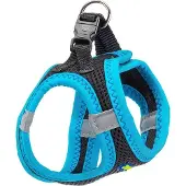 Ferplast hondentuigje Kaori polyester zwart/blauw 24 tot 28 cm