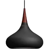 Fritz Hansen Orient Pendant P1 3 m Cord - Hanglampen Aluminium Black - 34192108